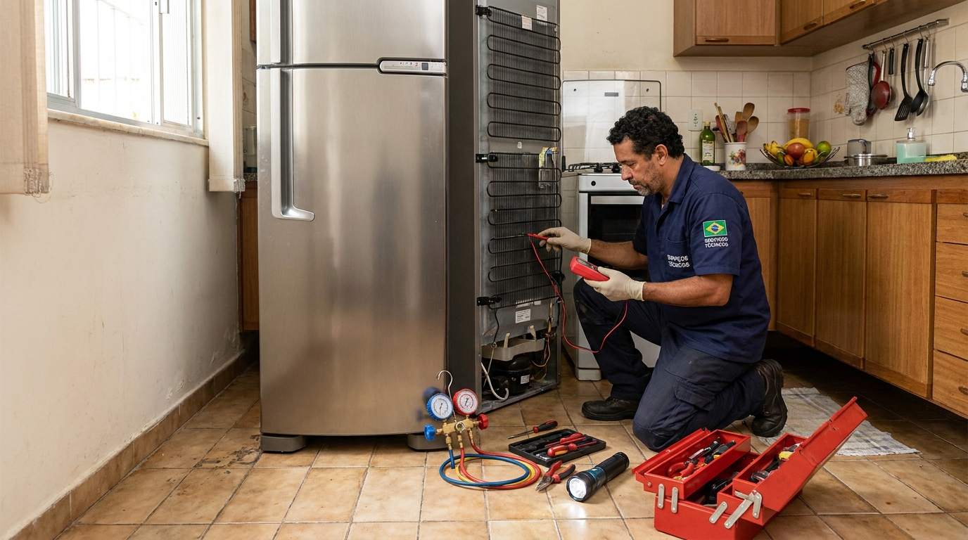 Troca de Motor (Compressor) e Carga de Gás